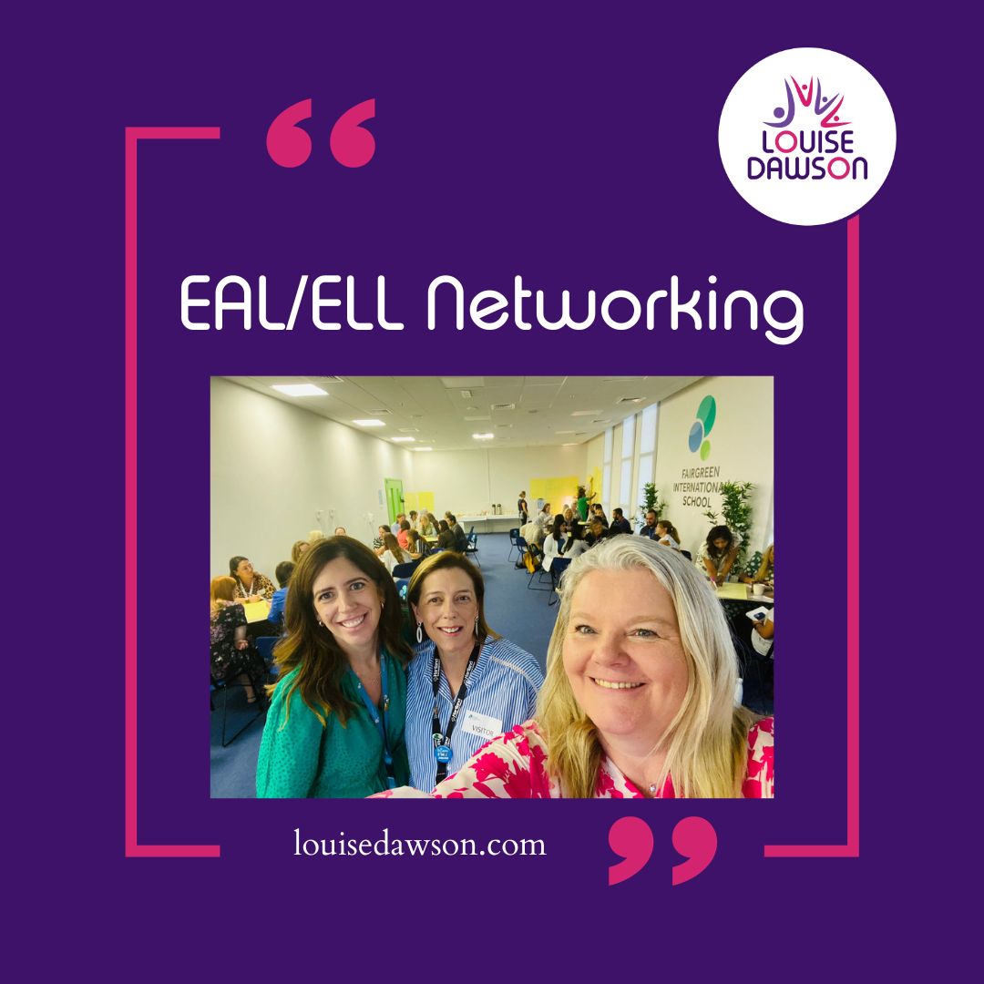 An image showing Louise and members of the EAL/ELL network