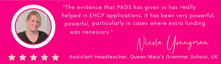 A PAGS testimonial from Nicola Youngman at Queen Marys Grammar School in the UK