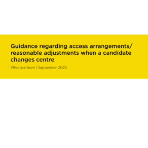 White and Yellow screenshot of the front page of the JCQ Regulations