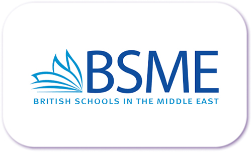 A standardised image for one of Louise Dawson's Partner companies - the company logo within a white rectangle with rounded corner for use on Louise's homepage. BSME - British Schools in the Middle East