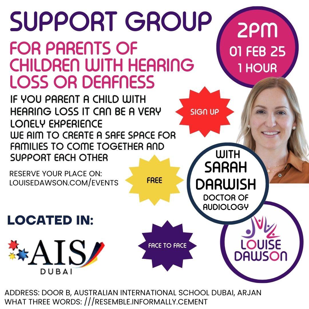 An advert for the Hearing Support Group on 1st February 2025