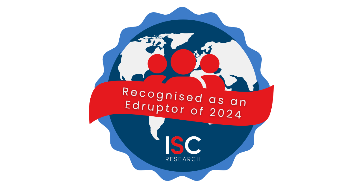 An emblem showing that an iunidividual has been recognised as an Edruptor of 20204 by ISC Research