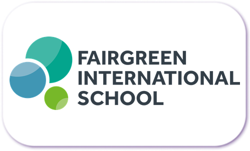 A standardised image for one of Louise Dawson's Partner companies - the company logo within a white rectangle with rounded corner for use on Louise's homepage. Fairgreen International School