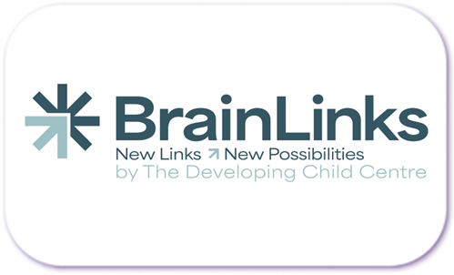 A standardised image for one of Louise Dawson's Partner companies - the company logo within a white rectangle with rounded corner for use on Louise's homepage. BrainLinks by TDCC