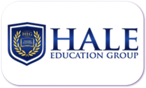 A standardised image for one of Louise Dawson's Partner companies - the company logo within a white rectangle with rounded corner for use on Louise's homepage. Hale Education Group
