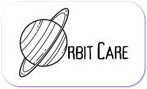 A standardised image for one of Louise Dawson's Partner companies - the company logo within a white rectangle with rounded corner for use on Louise's homepage. Orbit Care Dubai