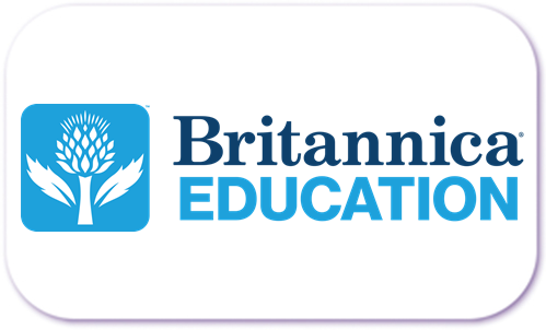 A standardised image for one of Louise Dawson's Partner companies - the company logo within a white rectangle with rounded corner for use on Louise's homepage. Britannica Education