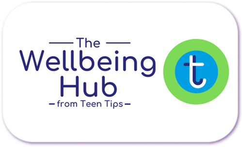 A standardised image for one of Louise Dawson's Partner companies - the company logo within a white rectangle with rounded corner for use on Louise's homepage. The Wellbeing Hub, by Teen Tips.