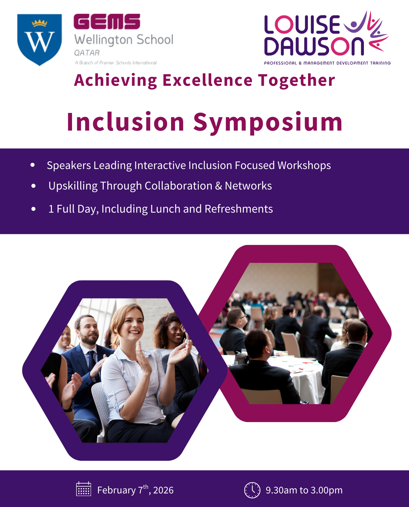 An image advertising the Inclusion Symposium in Qatar on 7th February 2026. The symposium will run between 9am & 4pm with a range of practical, hands-on workshops. Full details are in the event listing.
