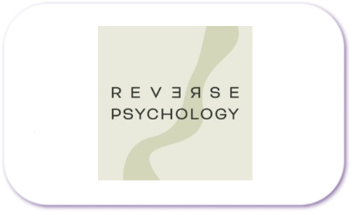 A standardised image for one of Louise Dawson's Partner companies - the company logo within a white rectangle with rounded corner for use on Louise's homepage. Reverse Psychology