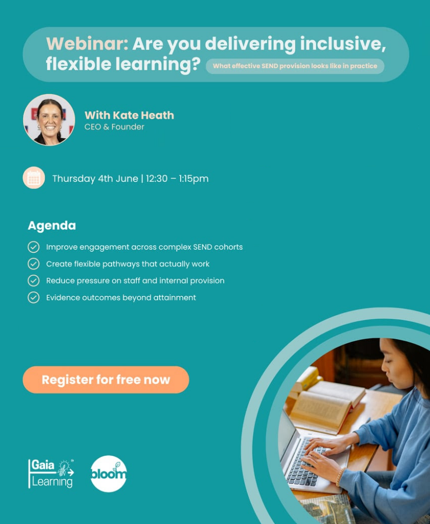 An image showing summary details of a free CPD webinar by Gaia Learning on 4 June at 3:3pm GST/UAE. The webinar will look at a number of aspects drawn from real-world experience. Full details are in the event listing.