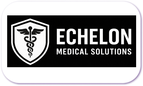A standardised image for one of Louise Dawson's Partner companies - the company logo within a white rectangle with rounded corner for use on Louise's homepage. Echelon Medical Solutions