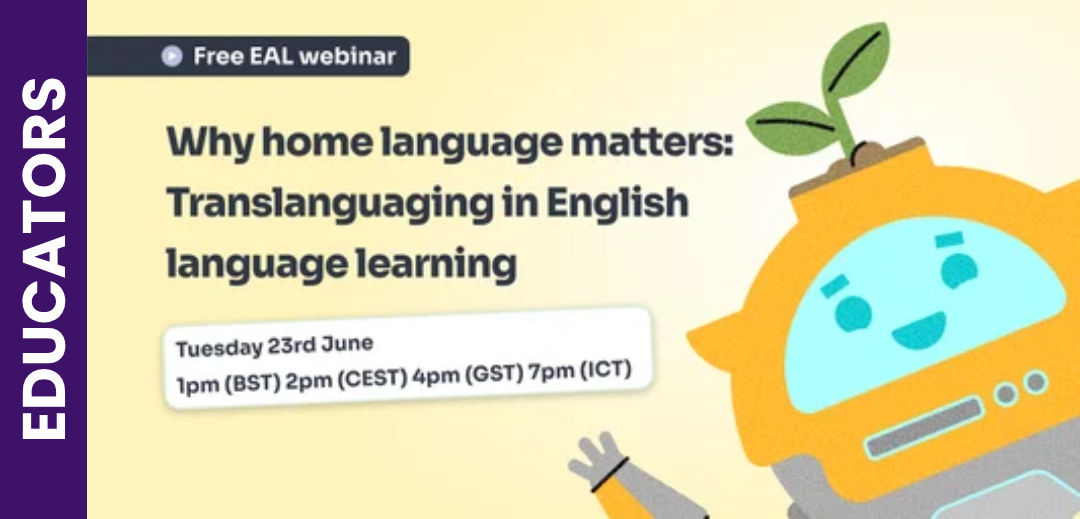 An image showing summary details of a FREE EAL CPD webinar being run by FlashAcademy at 4pm GST on 23 June. Full details are in the event listing.