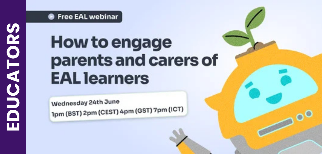 An image showing summary details of a FREE EAL CPD webinar being run by FlashAcademy at 4pm GST on 24 June. Full details are in the event listing.