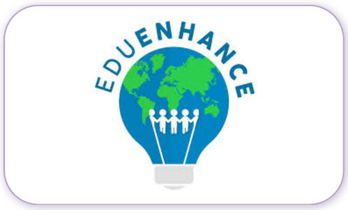 A standardised image for one of Louise Dawson's Partner companies - the company logo within a white rectangle with rounded corner for use on Louise's homepage. EduEnhance