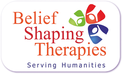 A standardised image for one of Louise Dawson's Partner companies - the company logo within a white rectangle with rounded corner for use on Louise's homepage. Belief Shaping Therapies