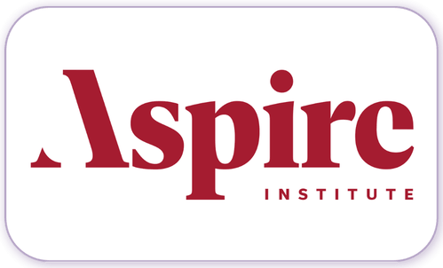 A standardised image for one of Louise Dawson's Partner companies - the company logo within a white rectangle with rounded corner for use on Louise's homepage. Aspire Institute