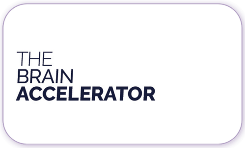 A standardised image for one of Louise Dawson's Partner companies - the company logo within a white rectangle with rounded corner for use on Louise's homepage. The Brain Accelerator.