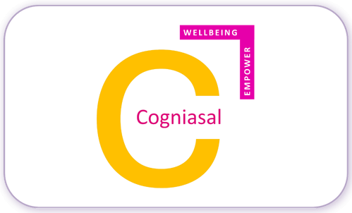 A standardised image for one of Louise Dawson's Partner companies - the company logo within a white rectangle with rounded corner for use on Louise's homepage. Cogniasal mental health and wellbeing