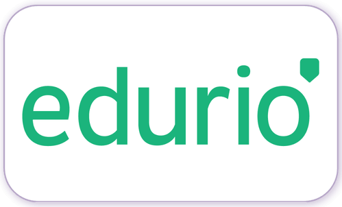 A standardised image for one of Louise Dawson's Partner companies - the company logo within a white rectangle with rounded corner for use on Louise's homepage. Edurio