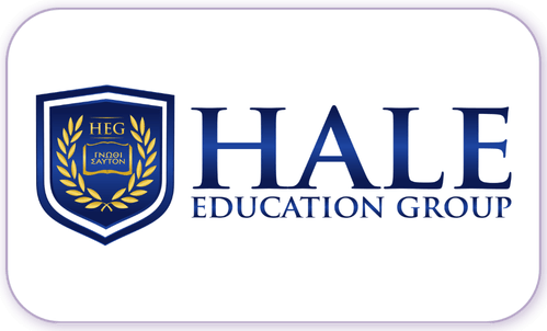 A standardised image for one of Louise Dawson's Partner companies - the company logo within a white rectangle with rounded corner for use on Louise's homepage. Hale Education Group.