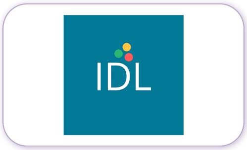 A standardised image for one of Louise Dawson's Partner companies - the company logo within a white rectangle with rounded corner for use on Louise's homepage. International Dyslexia Learning - IDL