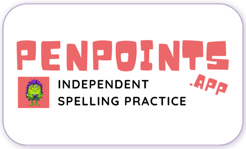 A standardised image for one of Louise Dawson's Partner companies - the company logo within a white rectangle with rounded corner for use on Louise's homepage. Penpoints AI spelling app.
