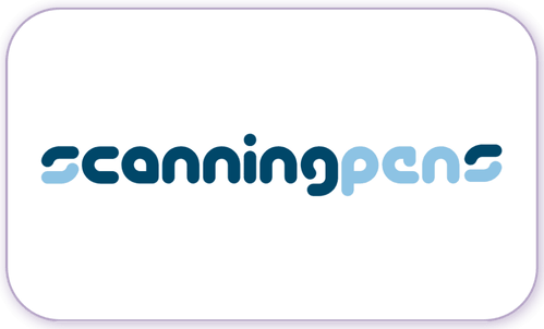 A standardised image for one of Louise Dawson's Partner companies - the company logo within a white rectangle with rounded corner for use on Louise's homepage. Scanning Pens