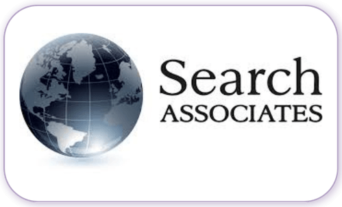 A standardised image for one of Louise Dawson's Partner companies - the company logo within a white rectangle with rounded corner for use on Louise's homepage. Search Associates.