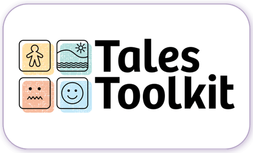 A standardised image for one of Louise Dawson's Partner companies - the company logo within a white rectangle with rounded corners for use on Louise's homepage. Tales Toolkit.