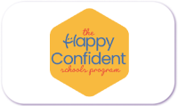 A standardised image for one of Louise Dawson's Partner companies - the company logo within a white rectangle with rounded corner for use on Louise's homepage. The Happy Confident Company Schools' Program