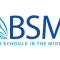 A Blue and White logo with the letters BSME