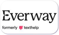 A standardised image for one of Louise Dawson's Partner companies - the company logo within a white rectangle with rounded corner for use on Louise's homepage. Everway, formerly TextHelp